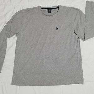 Gray Polo Long Sleeve Shirt